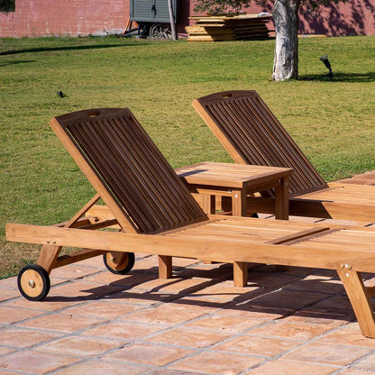 Ξαπλώστρα παραλίας teak Ξαπλώστρα TEAK 35(Υ) x 65 x 197εκ. 22020