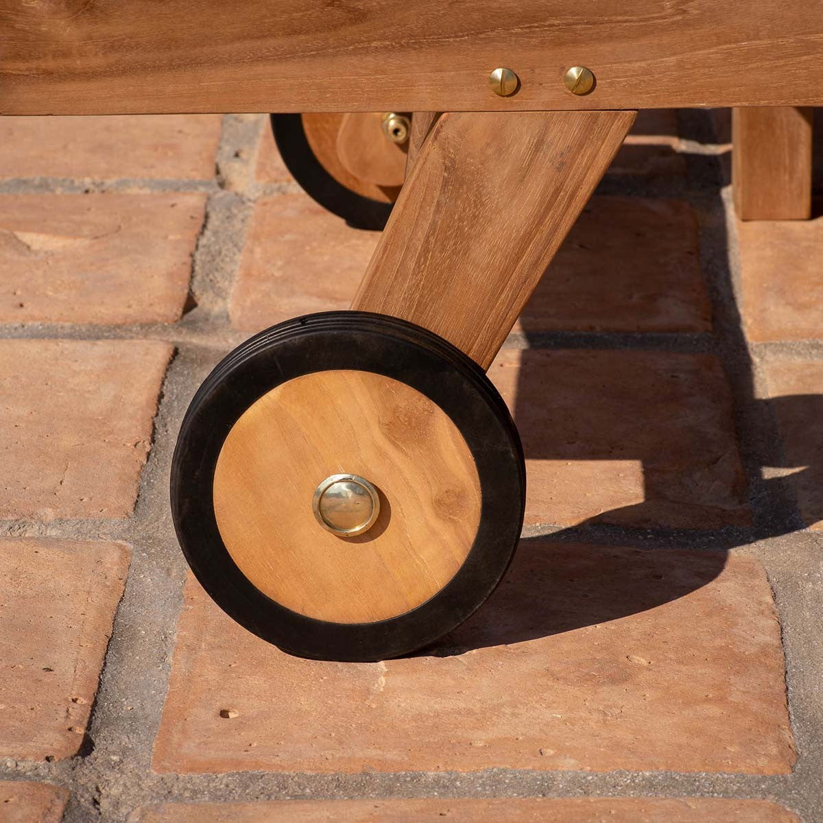 Ξαπλώστρα παραλίας teak Ξαπλώστρα TEAK 35(Υ) x 65 x 197εκ. 22020