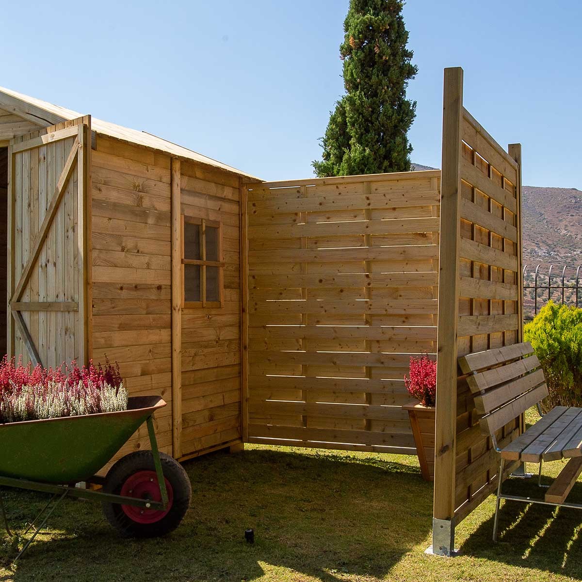 Ξύλινο διαχωριστικό πάνελ Κλειστό βαρέως τύπου 180(Υ) x 100εκ. | πόρτα 21433