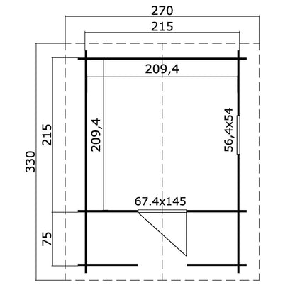 Ξύλινο παιδικό σπίτι | Lido 215 x 215εκ. 284799