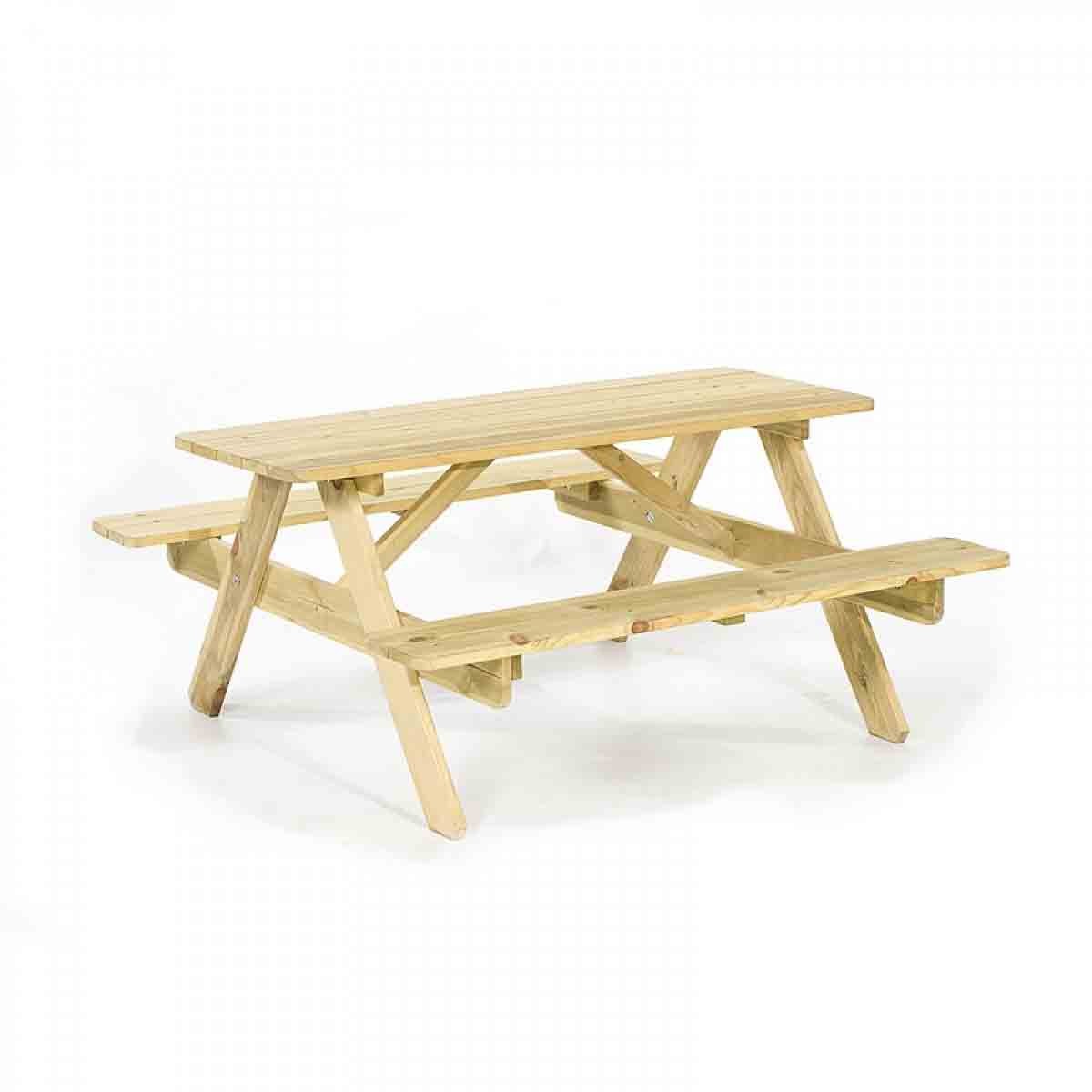Ξύλινο παιδικό τραπέζι - πάγκος 119εκ. 119 x 117εκ. 477009