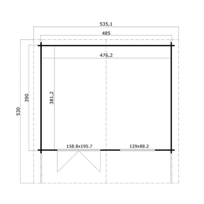 Ξύλινο σπίτι Ηλέκτρα 505 x 410εκ. Ξύλινο σπίτι Ηλέκτρα 505 x 410εκ. 4016000