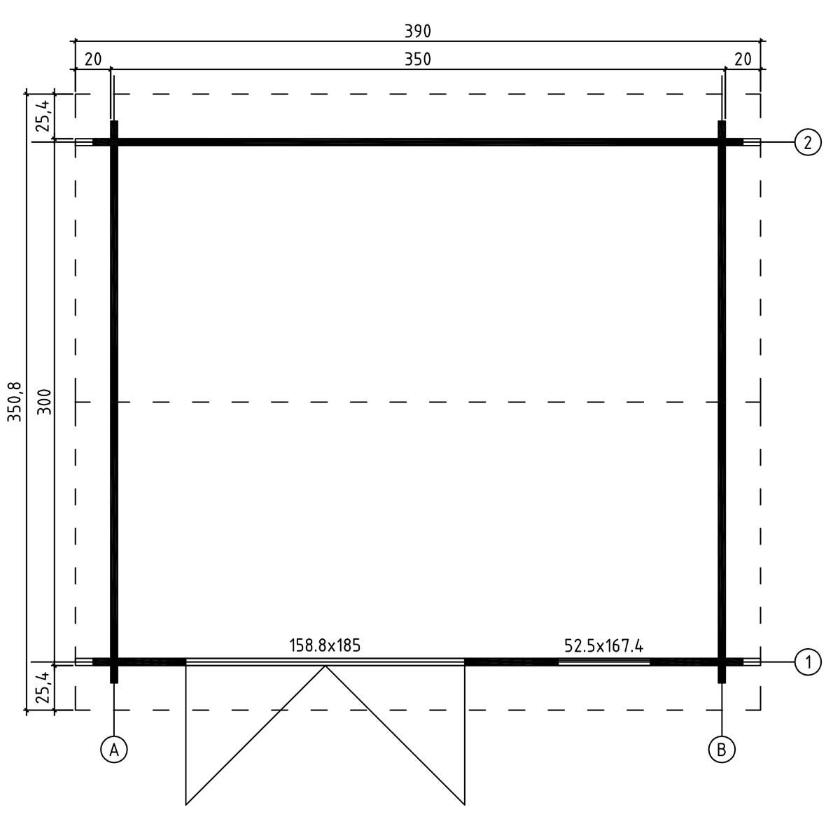 Ξύλινο σπίτι Φαίδρα 370 x 320εκ. Ξύλινο σπίτι Φαίδρα 370 x 320εκ. 405602