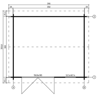 Ξύλινο σπίτι Φαίδρα 370 x 320εκ. Ξύλινο σπίτι Φαίδρα 370 x 320εκ. 405602