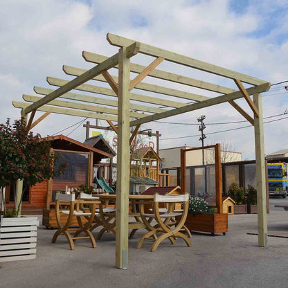 Ξύλινος σκελετός πέργκολας 400 x 600εκ. 10-594550