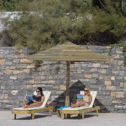 Ομπρέλα παραλίας ξύλινη 200 x 200εκ. 99187