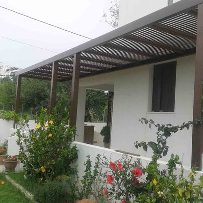Πέργκολα με περσίδες απο τοίχο 5,8εκ 400 x 400εκ. 10-667270