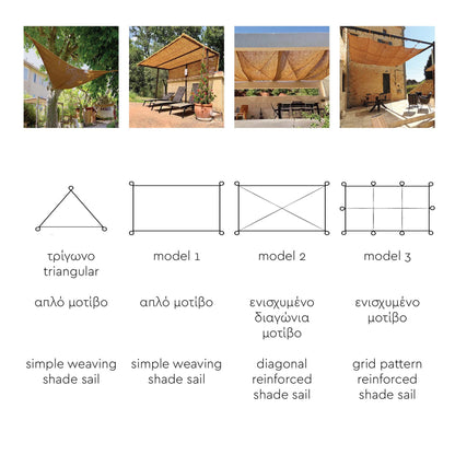Παραλληλόγραμμο πανί σκίασης Κοκοφοίνικα | model 1 ΠΑΡ/ΜΟ ΠΑΝΙ ΣΚΙΑΣΗΣ ΚΟΚΟΦΟΙΝΙΚΑ 4m x 6m | M1 42373