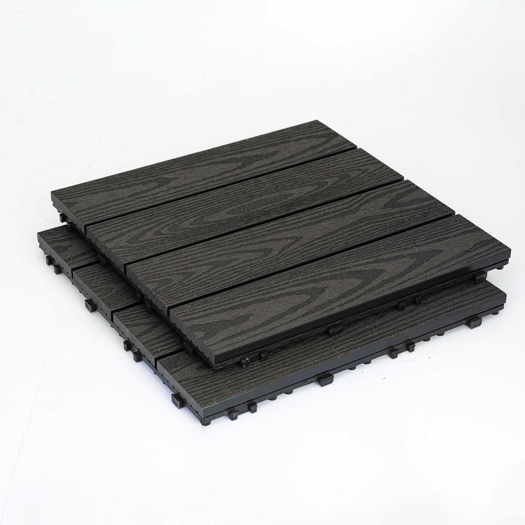 Πλακάκι WPC με όψη ξύλου 30 x 30εκ. | γκρι σκούρο 70237
