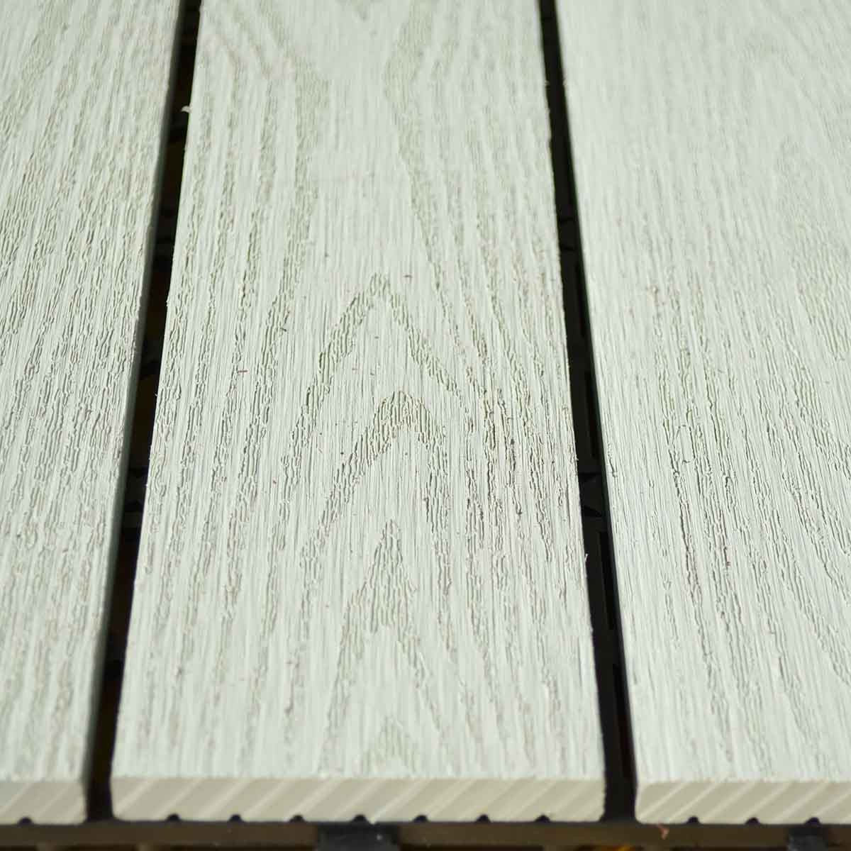 Πλακάκι WPC με όψη ξύλου 30 x 30εκ. | λευκό/μπεζ 70239