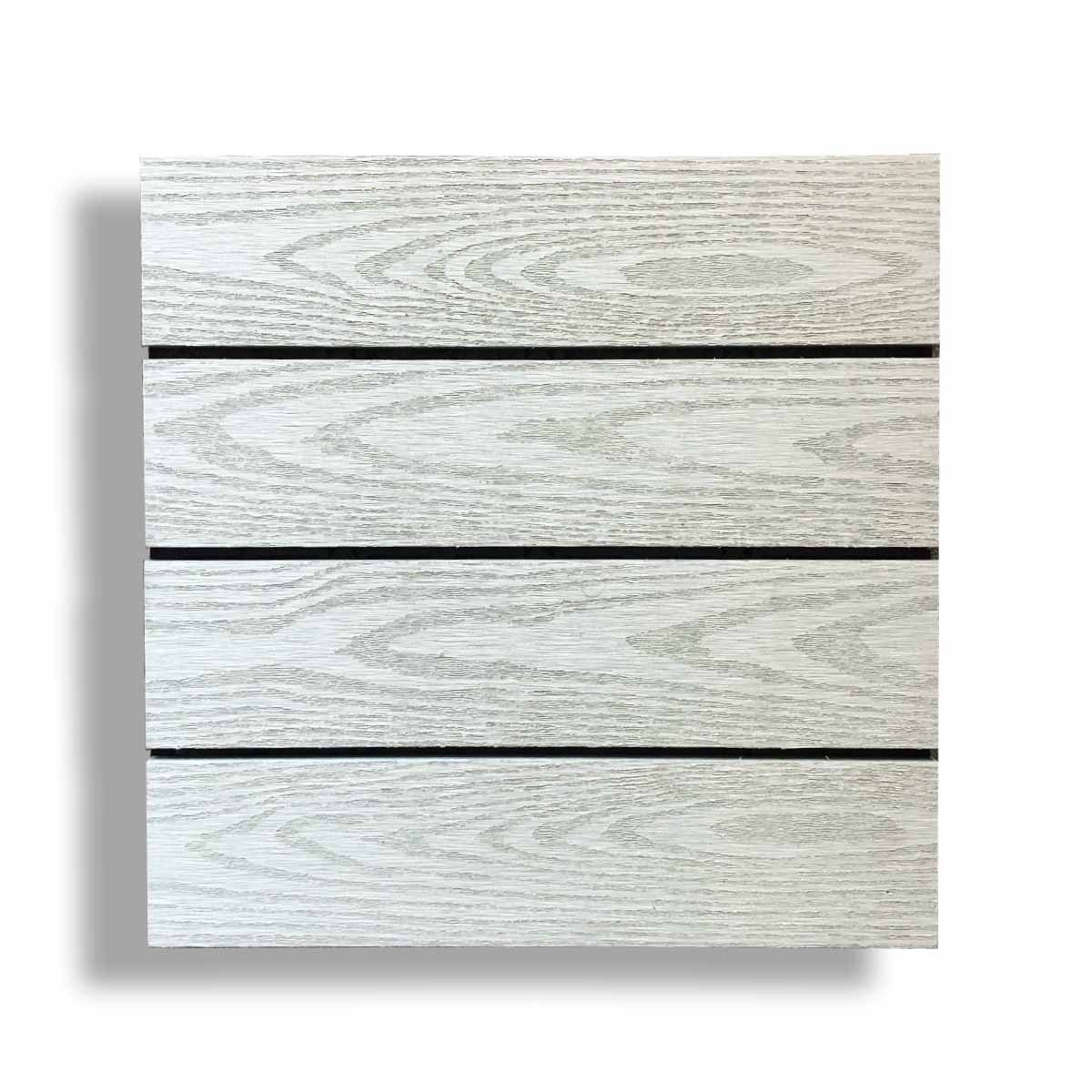 Πλακάκι WPC με όψη ξύλου 30 x 30εκ. | λευκό/μπεζ 70239