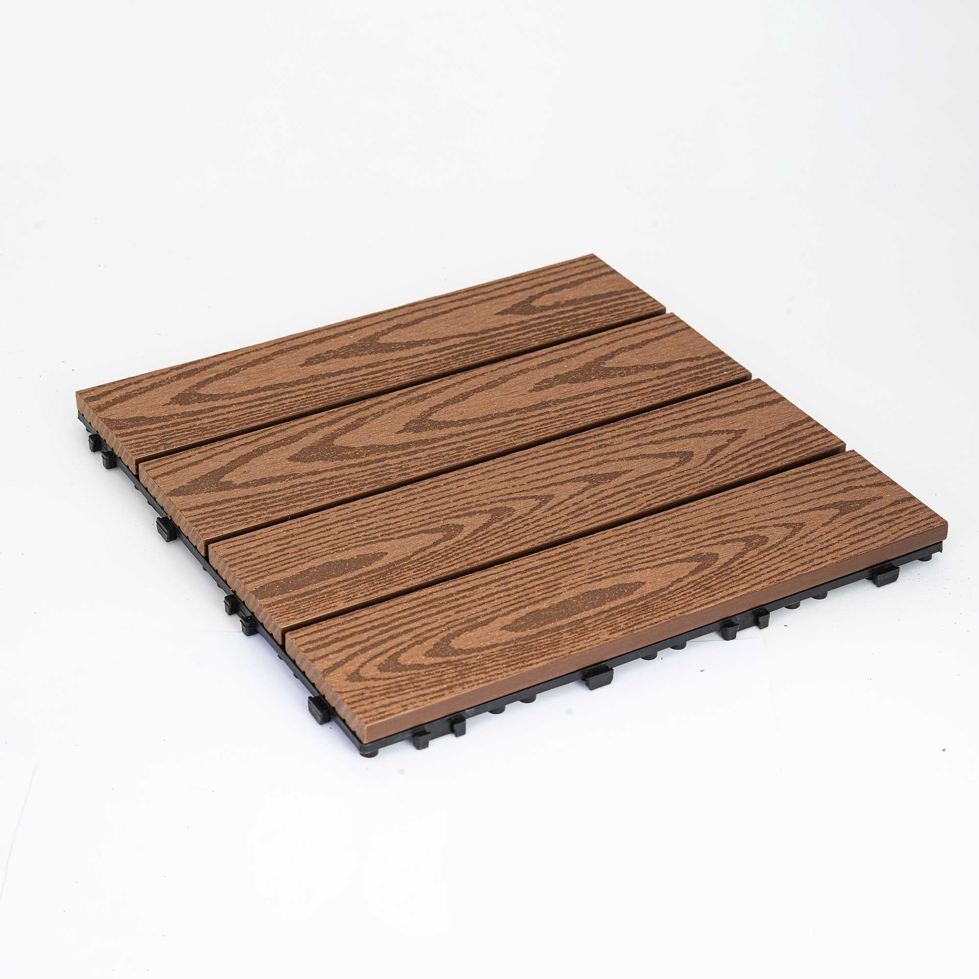 Πλακάκι WPC με όψη ξύλου 30 x 30εκ. | καφέ 70238