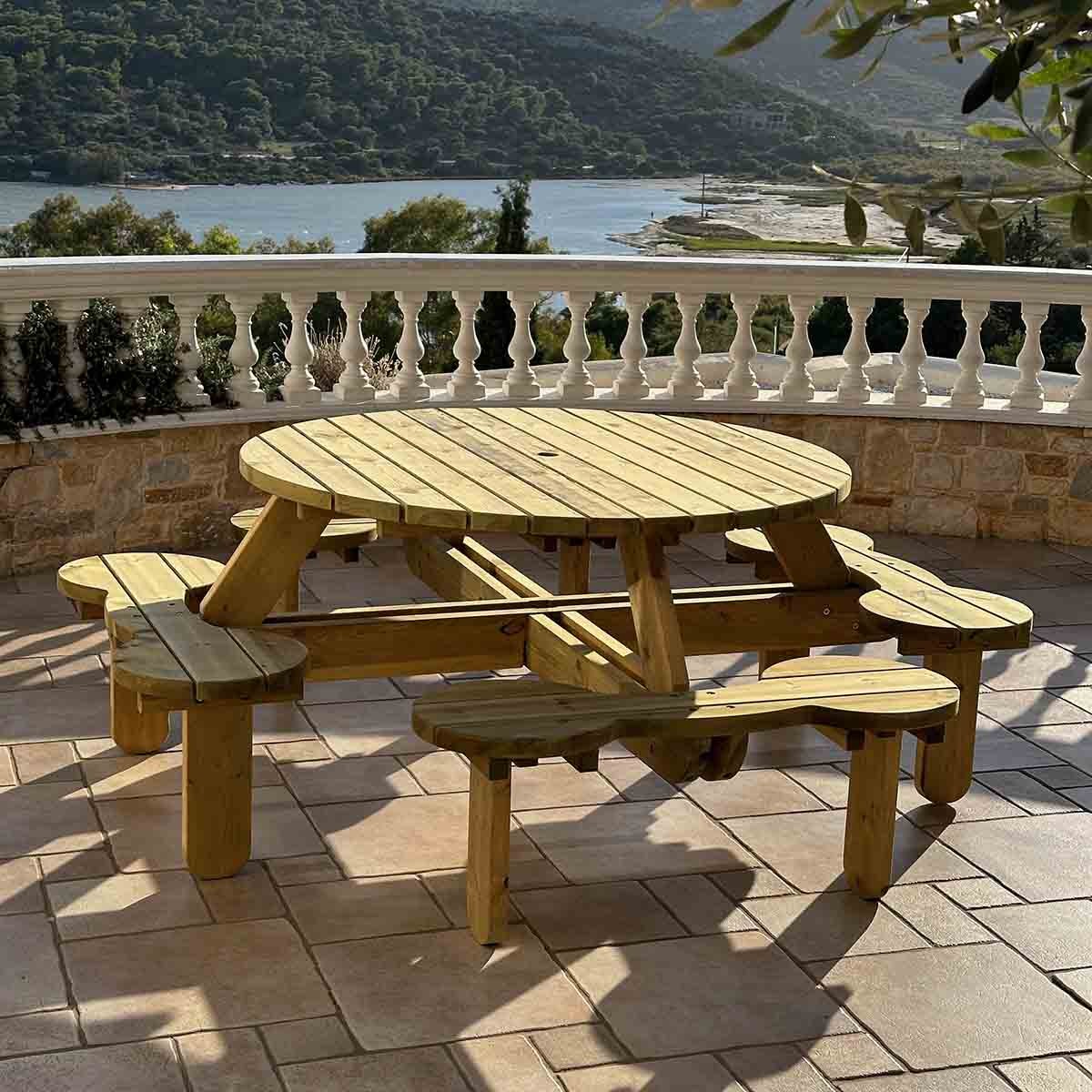 Στρογγυλό τραπέζι κήπου 8 θέσεων 35862