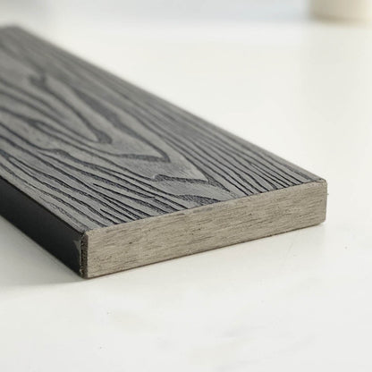 Τάπα περίφραξης WPC 3D wood 2 x 12εκ. | γκρι ανοιχτό 70242