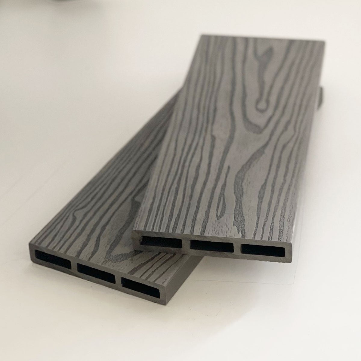 Τάπα περίφραξης WPC 3D wood 2 x 12εκ. | γκρι ανοιχτό 70242