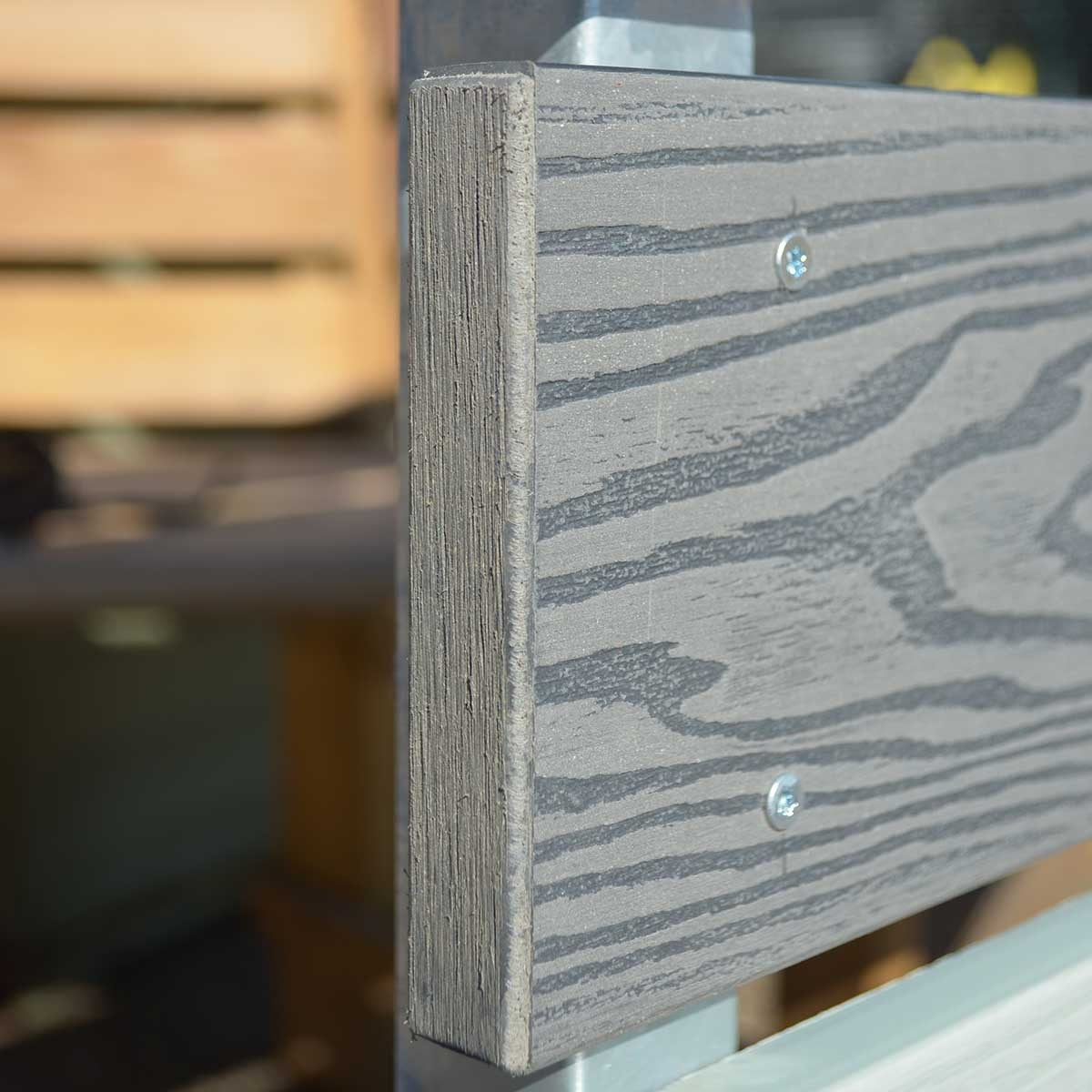 Τάπα περίφραξης WPC 3D wood 2 x 12εκ. | γκρι ανοιχτό 70242