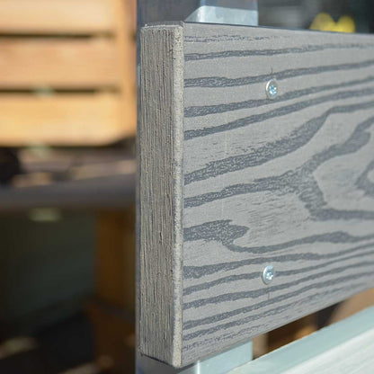 Τάπα περίφραξης WPC 3D wood 2 x 12εκ. | γκρι ανοιχτό 70242