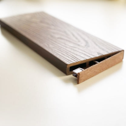 Τάπα περίφραξης WPC 3D wood 2 x 12εκ. | καφέ 70244