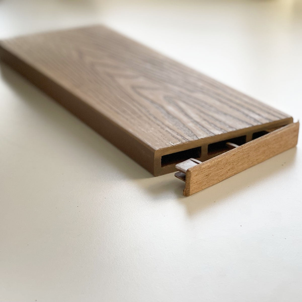 Τάπα περίφραξης WPC 3D wood 2 x 12εκ. | καφέ ανοιχτό 70245