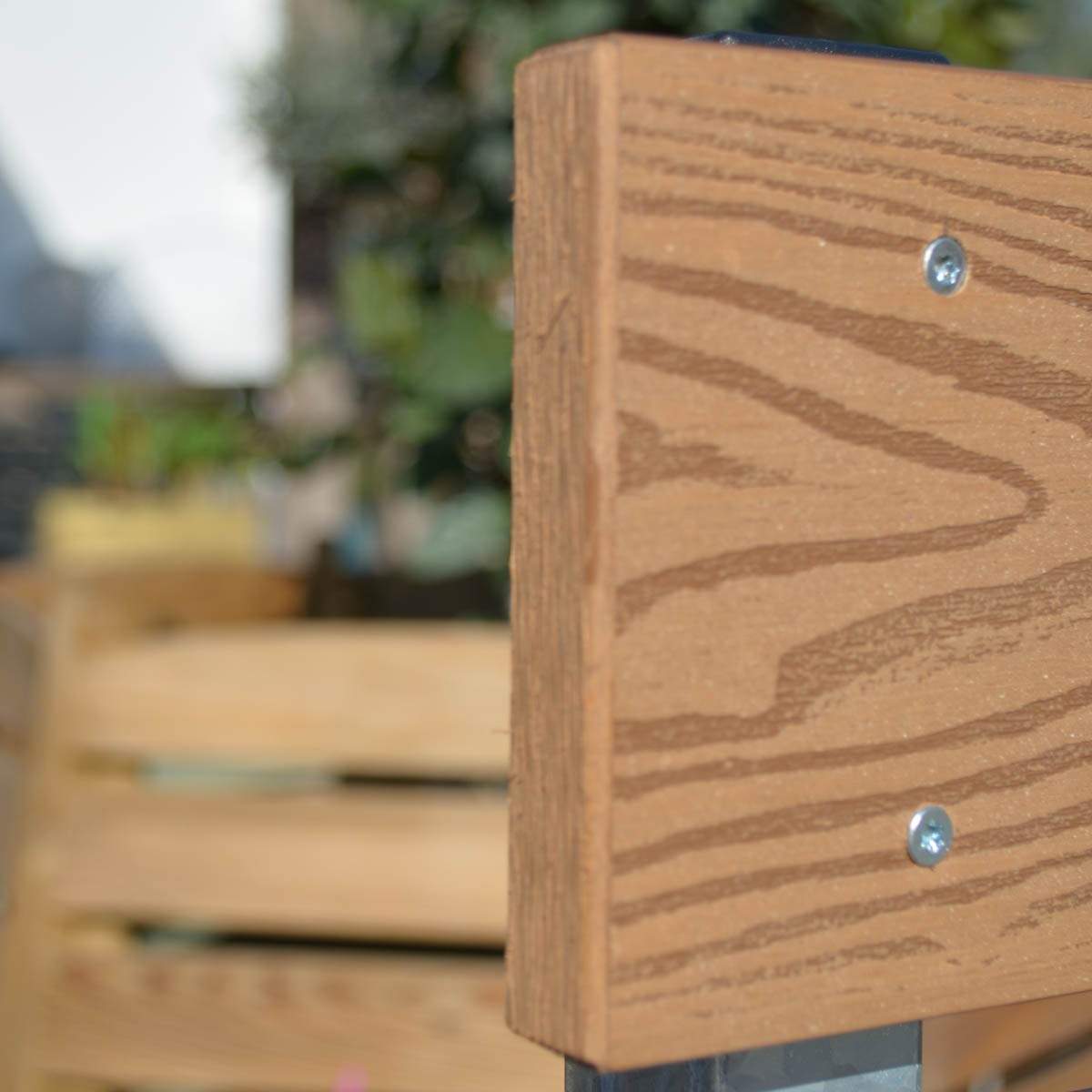 Τάπα περίφραξης WPC 3D wood 2 x 12εκ. | καφέ ανοιχτό 70245