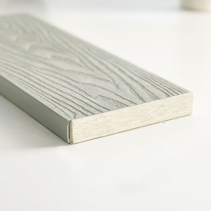 Τάπα περίφραξης WPC 3D wood 2 x 12εκ. | λευκό μπεζ 70246