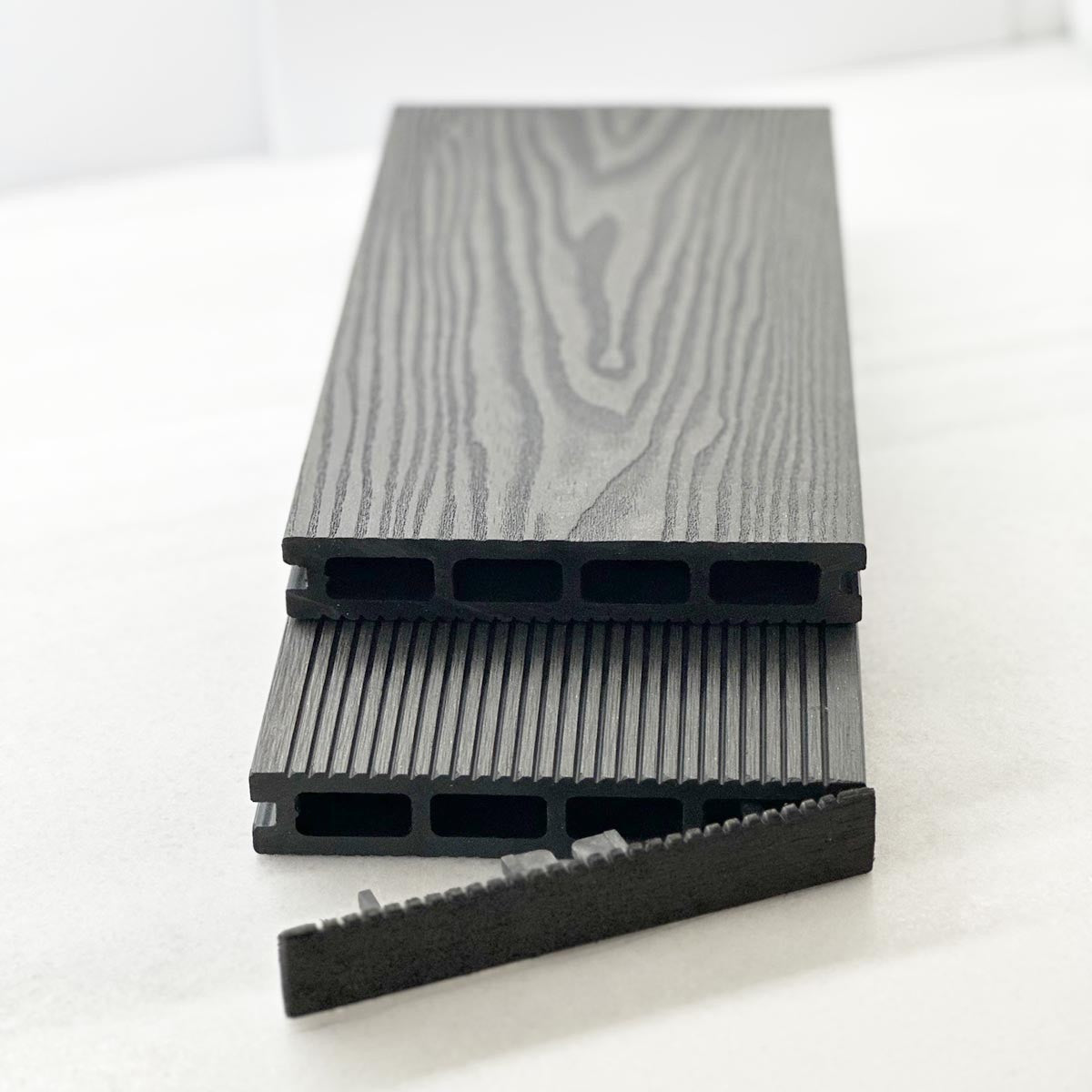 Τάπα WPC 3d wood 2,5 x 15εκ. | γκρι σκούρο 70248