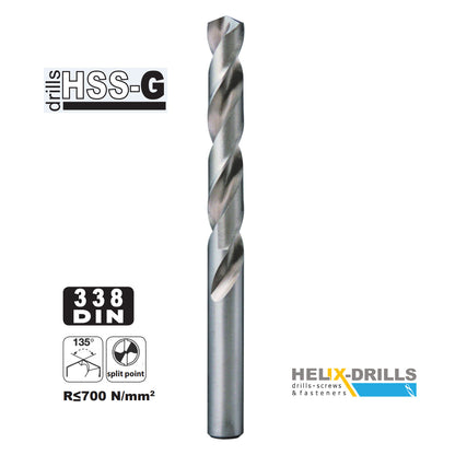 HELIX ΤΡΥΠΑΝΙ ΣΙΔΗΡΟΥ HSS-G DIN 338 - 13.0MM-ΜΕΓΕΘΟΣ 03380130