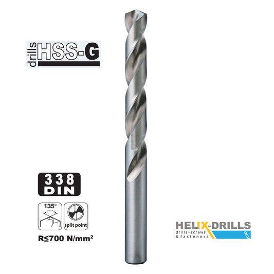 HELIX ΤΡΥΠΑΝΙ ΣΙΔΗΡΟΥ HSS-G DIN 338 - 9.5MM-ΜΕΓΕΘΟΣ 03380095