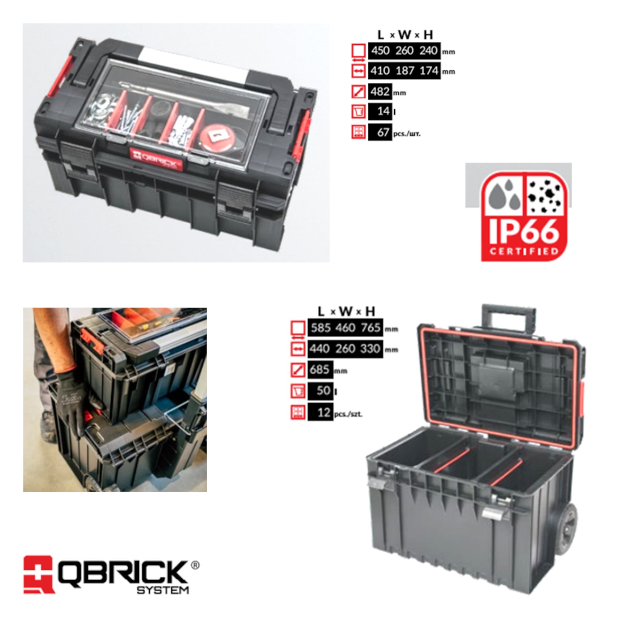 QBRICK ONE SET 2TMX ΕΡΓΑΛΕΙΟΦΟΡΟΣ ΤΡΟΧΗΛΑΤΟΣ 29510010