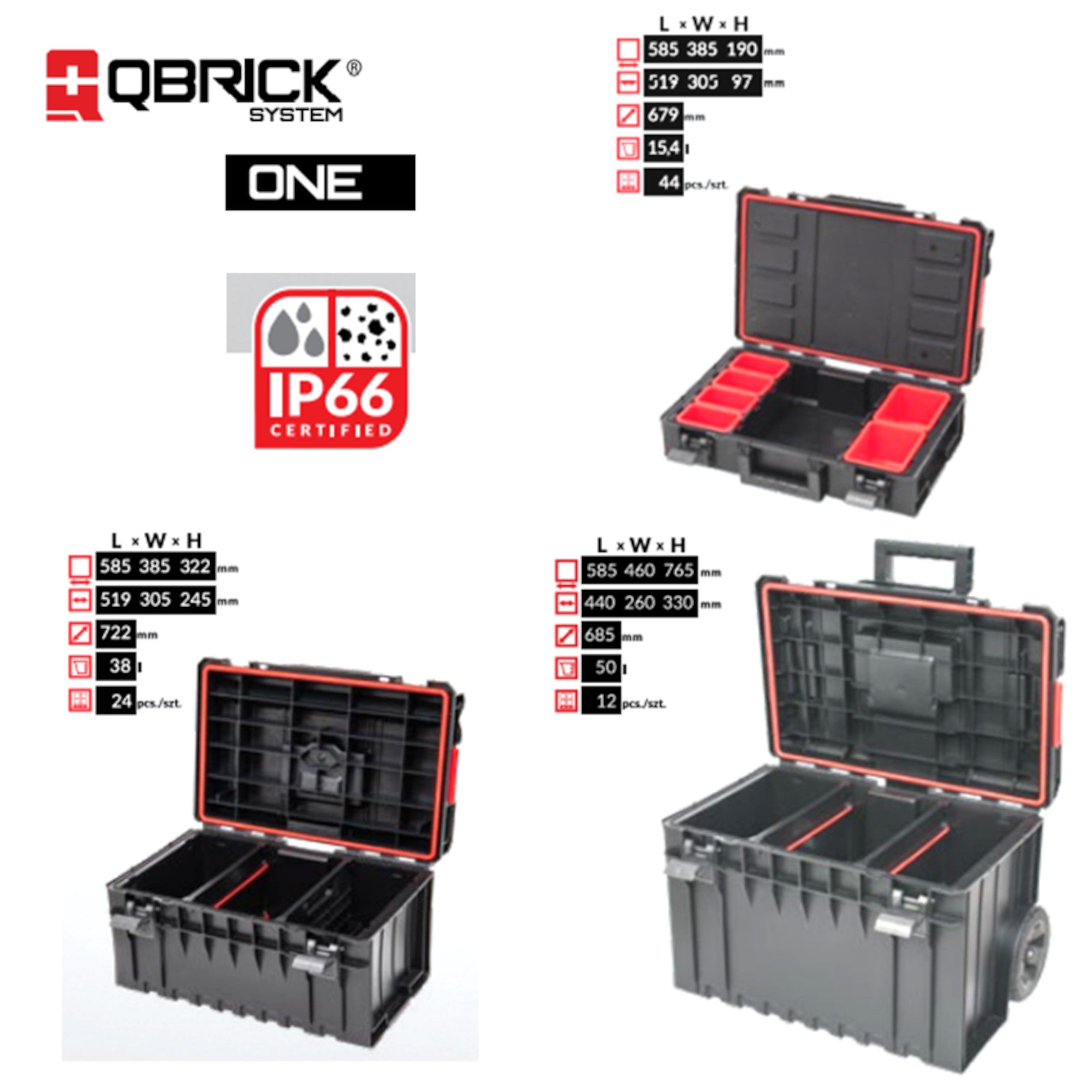 QBRICK ONE SET 3TMX ΕΡΓΑΛΕΙΟΦΟΡΟΣ ΤΡΟΧΗΛΑΤΟΣ 29510011