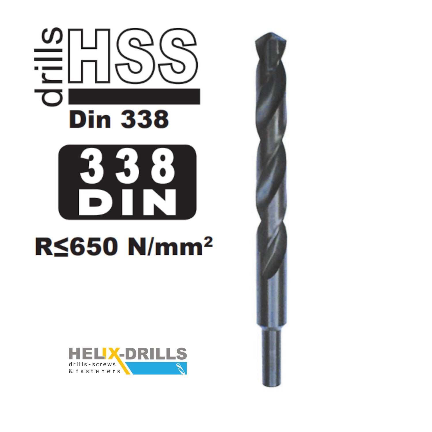 HELIX ΤΡΥΠΑΝΙΑ ΣΙΔΗΡΟΥ ΤΟΡΝΙΡΙΣΜΕΝΑ HSS DIN 338 - 20.0MM-ΜΕΓΕΘΟΣ 03382200