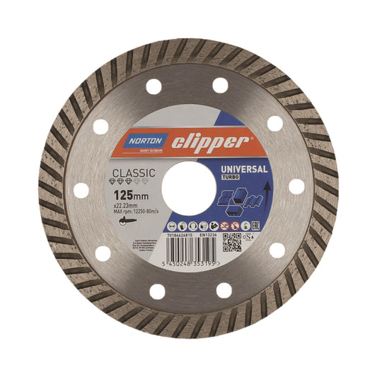 Δίσκος διαμαντέ μπετού CLASSIC UNIVERSAL TURBO 125X2,2X22,23MM 70184626815