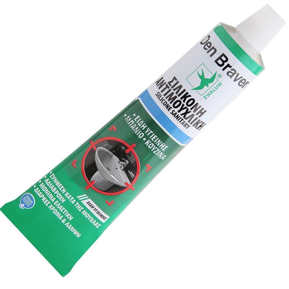 Σιλικόνη σωληνάριο 12τεμ. 80ml διάφανη sanitary 10112901