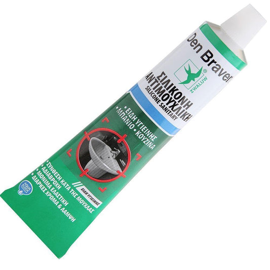 Σιλικόνη σωληνάριο 12τεμ. 80ml διάφανη sanitary 10112901