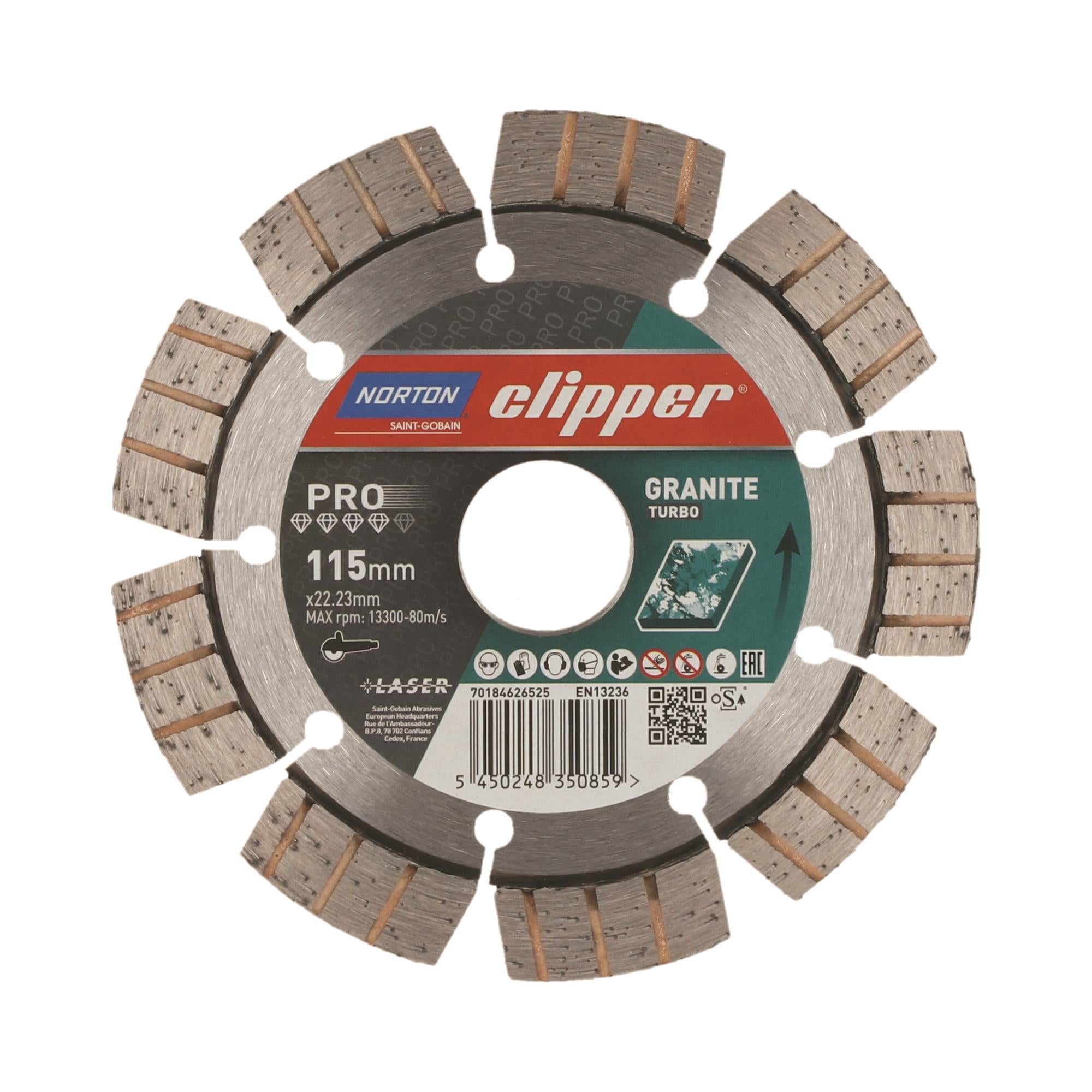 Δίσκος διαμαντέ γρανίτου PRO GRANITE TURBO 115X2,2X22,23MM 70184626525