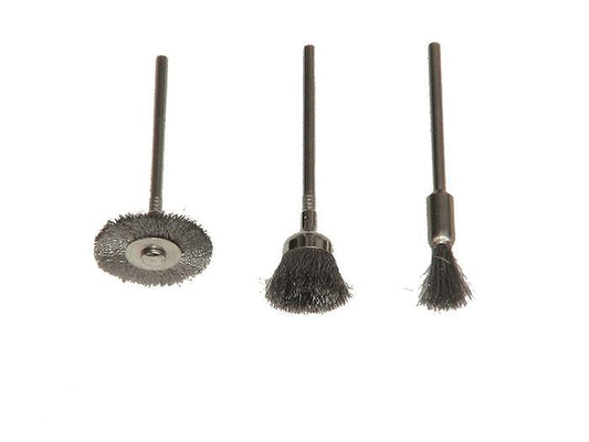 Σετ συρματόβουρτσες 3τεμ. με άξονα 3mm 47600