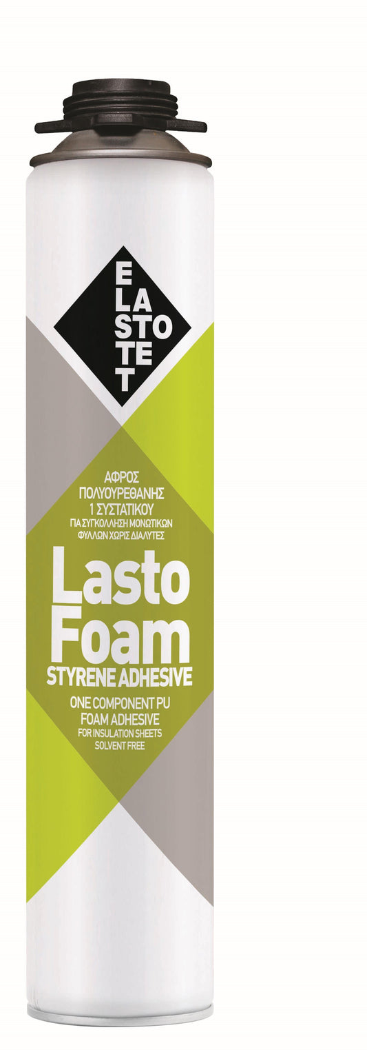 Αφρός συγκόλλησης πολυστερίνης πιστολιού LASTOFOAM STYRENE ADHESIVE 12τεμ. 830ml P.00175