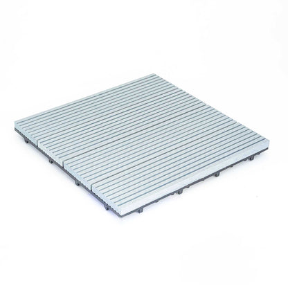 Πλακάκι WPC γραμμωτό 30 x 30εκ. | γκρι silver 69570.1