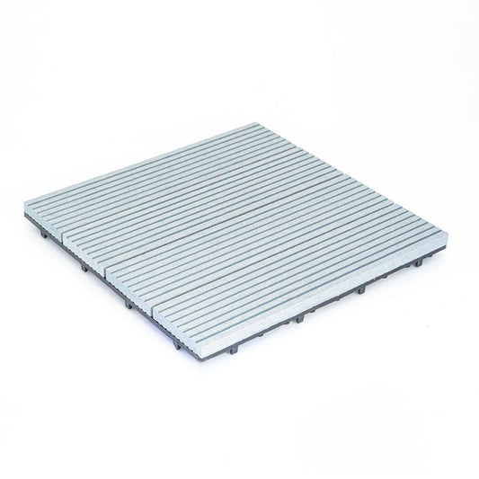 Πλακάκι WPC γραμμωτό 30 x 30εκ. | γκρι silver 69570.1