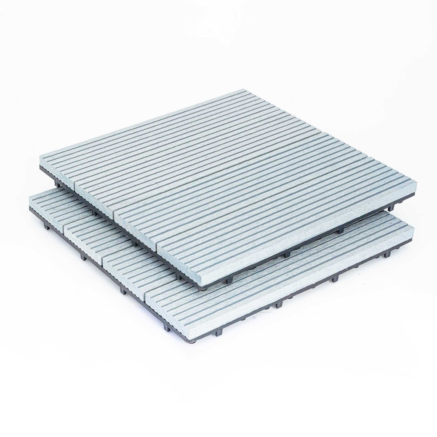 Πλακάκι WPC γραμμωτό 30 x 30εκ. | γκρι silver 69570.1