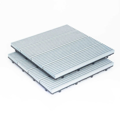 Πλακάκι WPC γραμμωτό 30 x 30εκ. | γκρι silver 69570.1